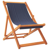 Chaises de plage pliables lot de 2 bleu tissu