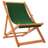 Chaises de plage pliables lot de 2 vert tissu