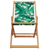 Chaises de plage pliantes lot de 2 tissu et bois massif