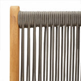 Chaises inclinables de jardin lot de 8 gris bois massif acacia