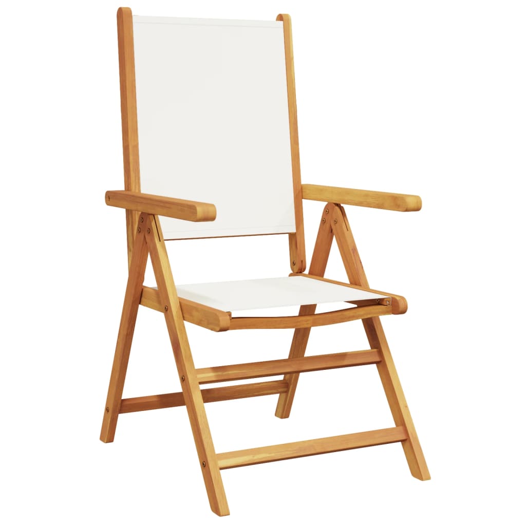 Chaises inclinables de jardin lot de 6 tissu et bois massif