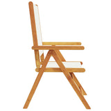 Chaises inclinables de jardin lot de 6 tissu et bois massif