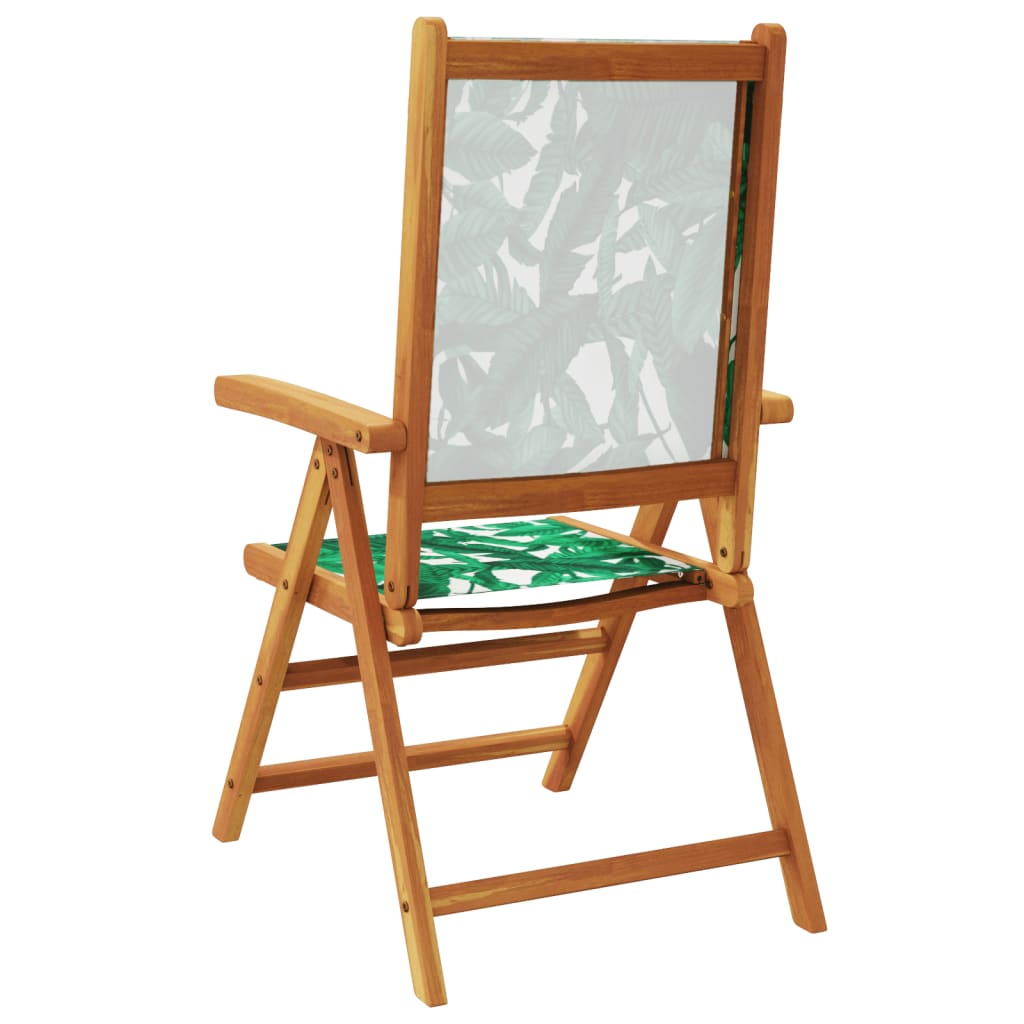 Chaises inclinables de jardin lot de 4 vert tissu bois massif