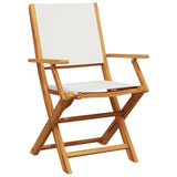 Chaises de jardin pliantes lot de 4 tissu et bois massif