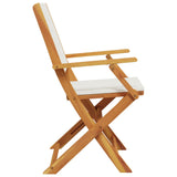 Chaises de jardin pliantes lot de 8 tissu et bois massif