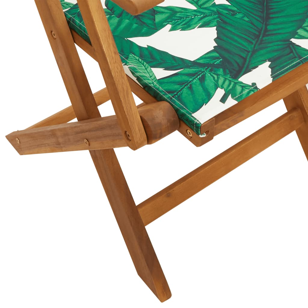 Chaises de jardin pliantes lot de 4 vert tissu et bois massif