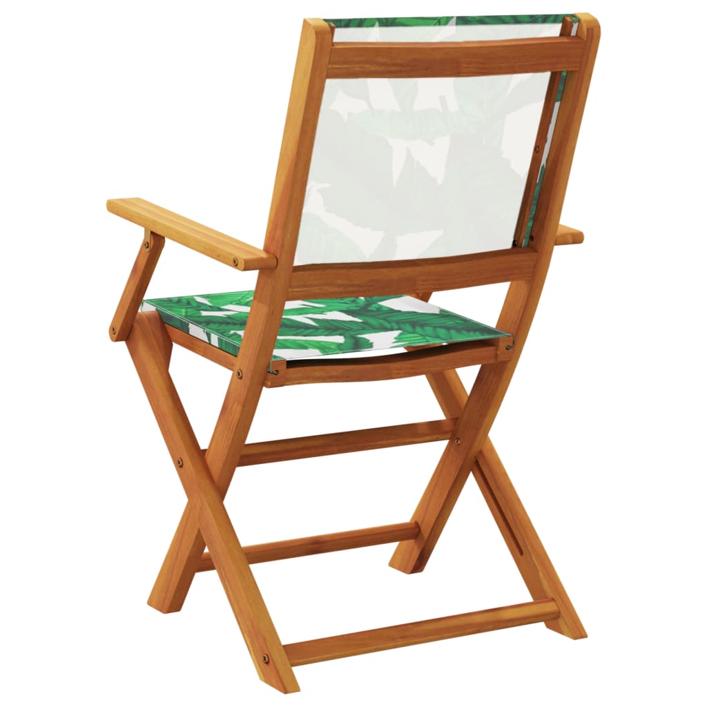 Chaises de jardin pliantes lot de 6 vert tissu et bois massif