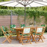 Chaises de jardin pliantes lot de 6 vert tissu et bois massif