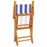 Chaises de jardin pliantes lot de 4 tissu et bois massif