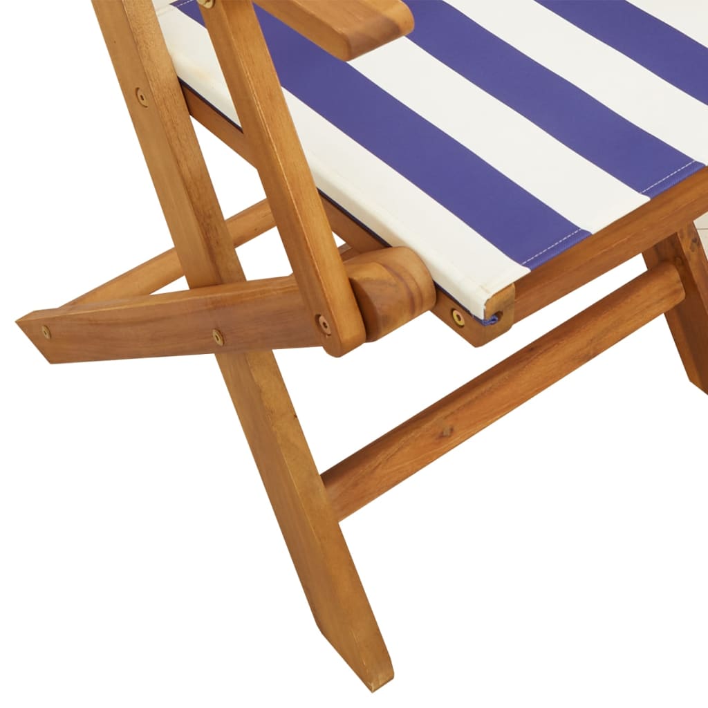 Chaises de jardin pliantes lot de 6 tissu et bois massif