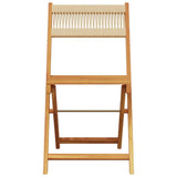 Chaises de jardin pliantes lot de 4 beige bois d'acacia massif