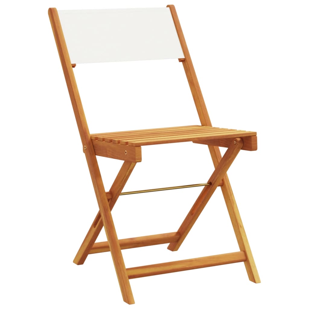 Chaises de jardin pliantes lot de 4 tissu et bois massif