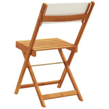 Chaises de jardin pliantes lot de 8 tissu et bois massif