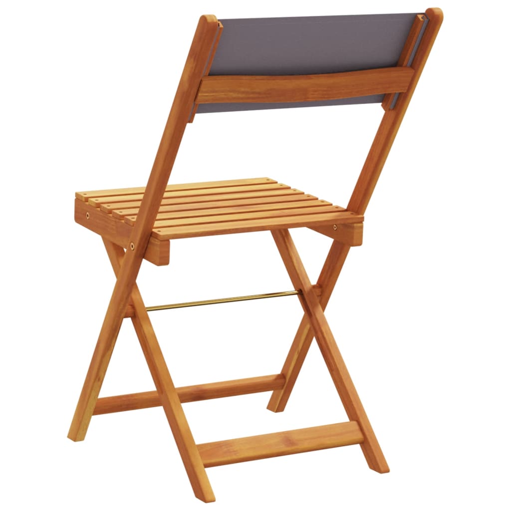 Chaises de jardin pliantes lot de 6 tissu et bois massif