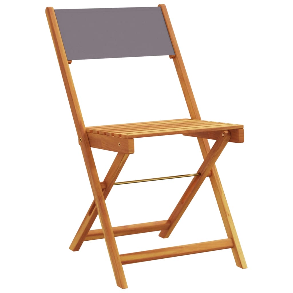 Chaises de jardin pliantes lot de 8 tissu et bois massif