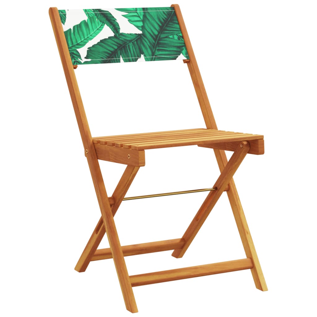 Chaises de jardin pliantes lot de 4 vert tissu et bois massif