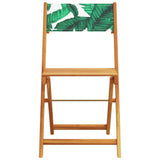 Chaises de jardin pliantes lot de 4 vert tissu et bois massif