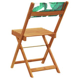 Chaises de jardin pliantes lot de 4 vert tissu et bois massif