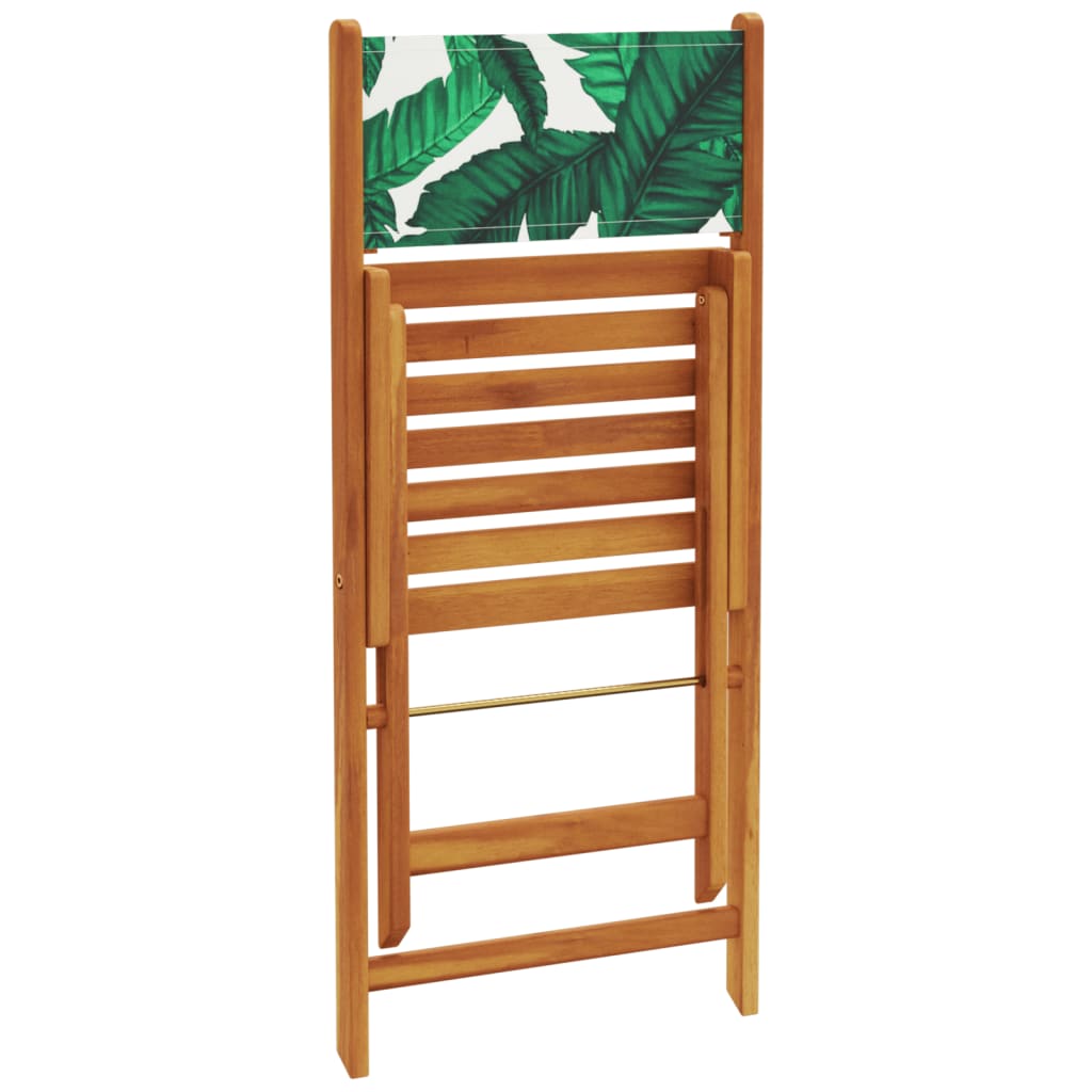 Chaises de jardin pliantes lot de 4 vert tissu et bois massif