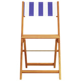 Chaises de jardin pliantes lot de 4 tissu et bois massif