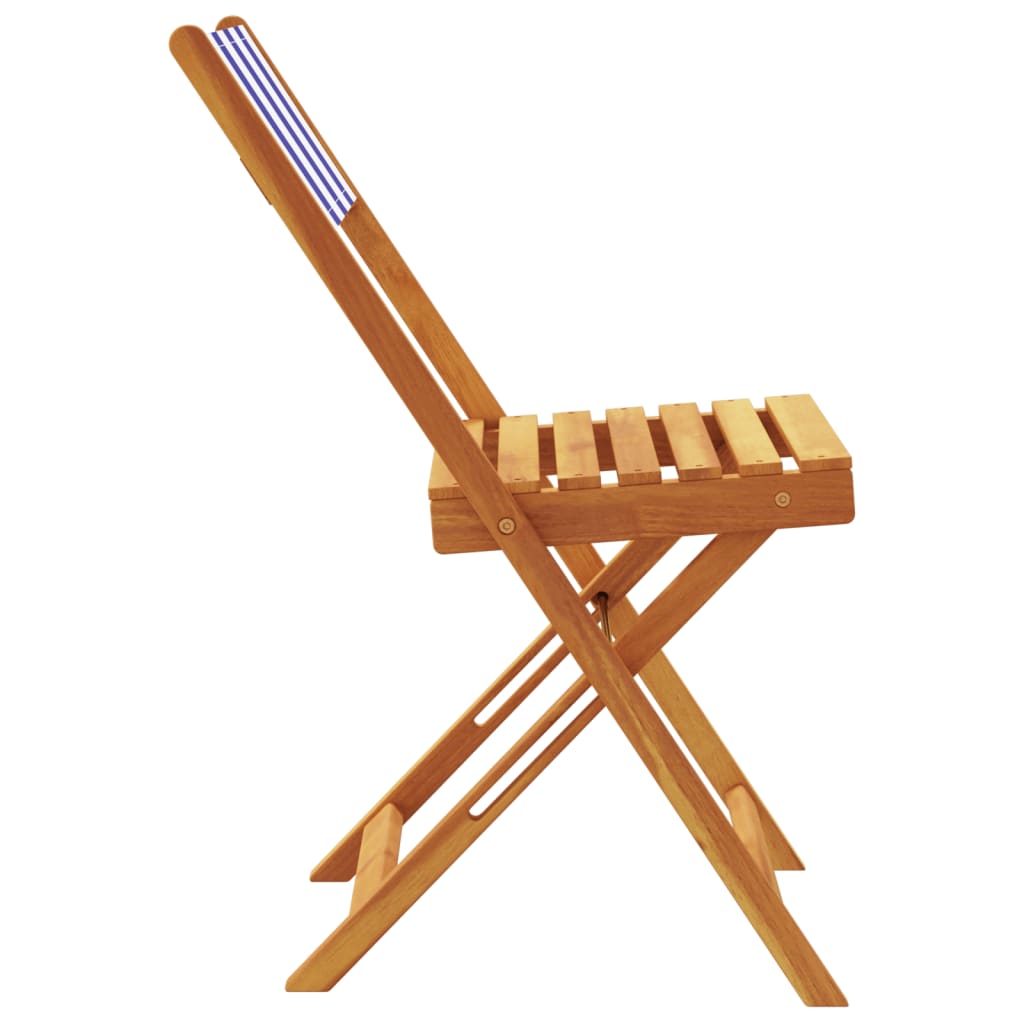 Chaises de jardin pliantes lot de 4 tissu et bois massif