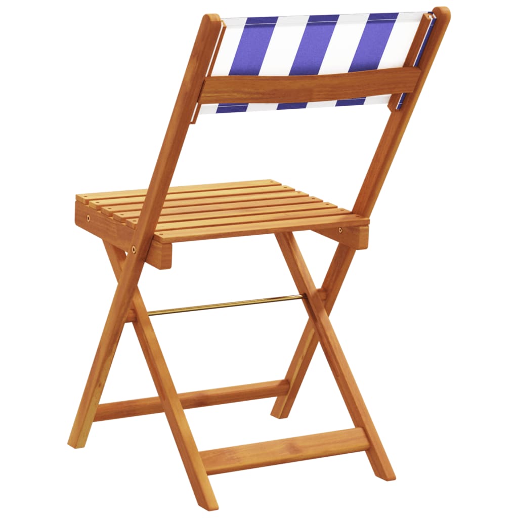 Chaises de jardin pliantes lot de 4 tissu et bois massif