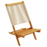 Chaises de jardin pliantes lot de 4 beige bois d'acacia massif