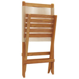 Chaises de jardin pliantes lot de 4 beige bois d'acacia massif