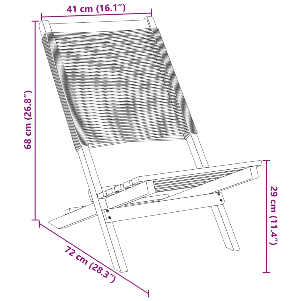 Chaises de jardin pliantes lot de 4 beige bois d'acacia massif