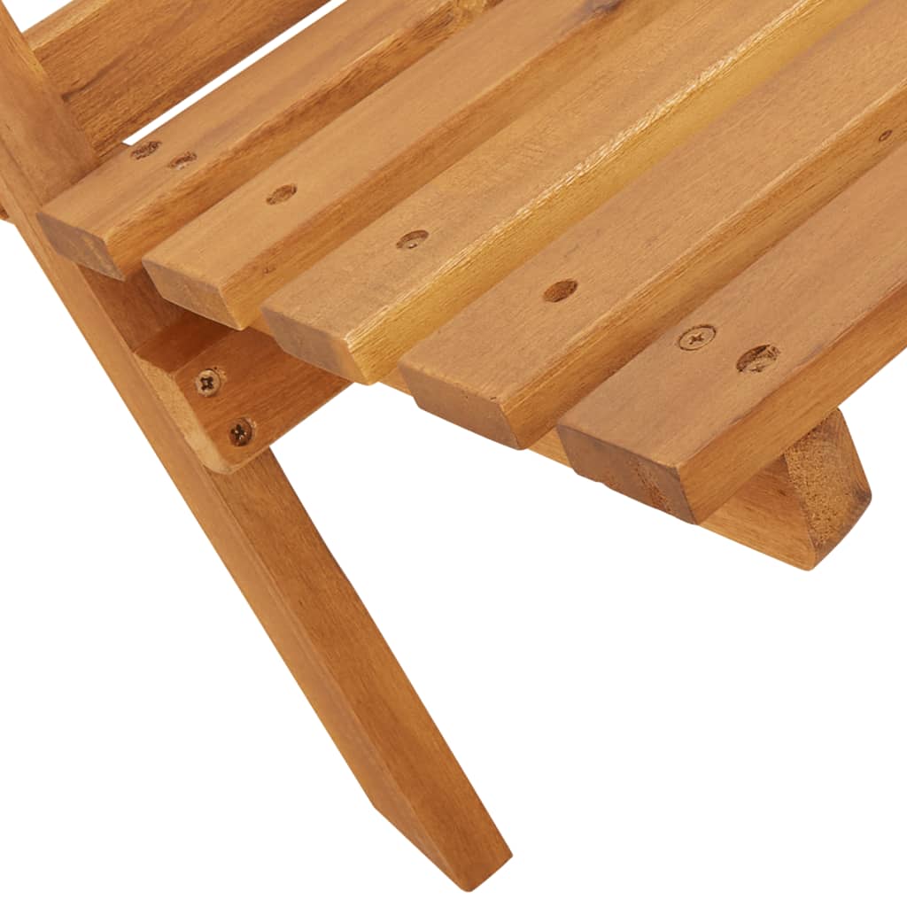 Chaises de jardin pliantes lot de 6 beige bois d'acacia massif