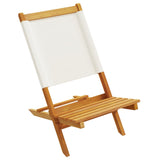 Chaises de jardin pliantes lot de 6 tissu et bois massif