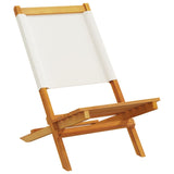 Chaises de jardin pliantes lot de 8 tissu et bois massif