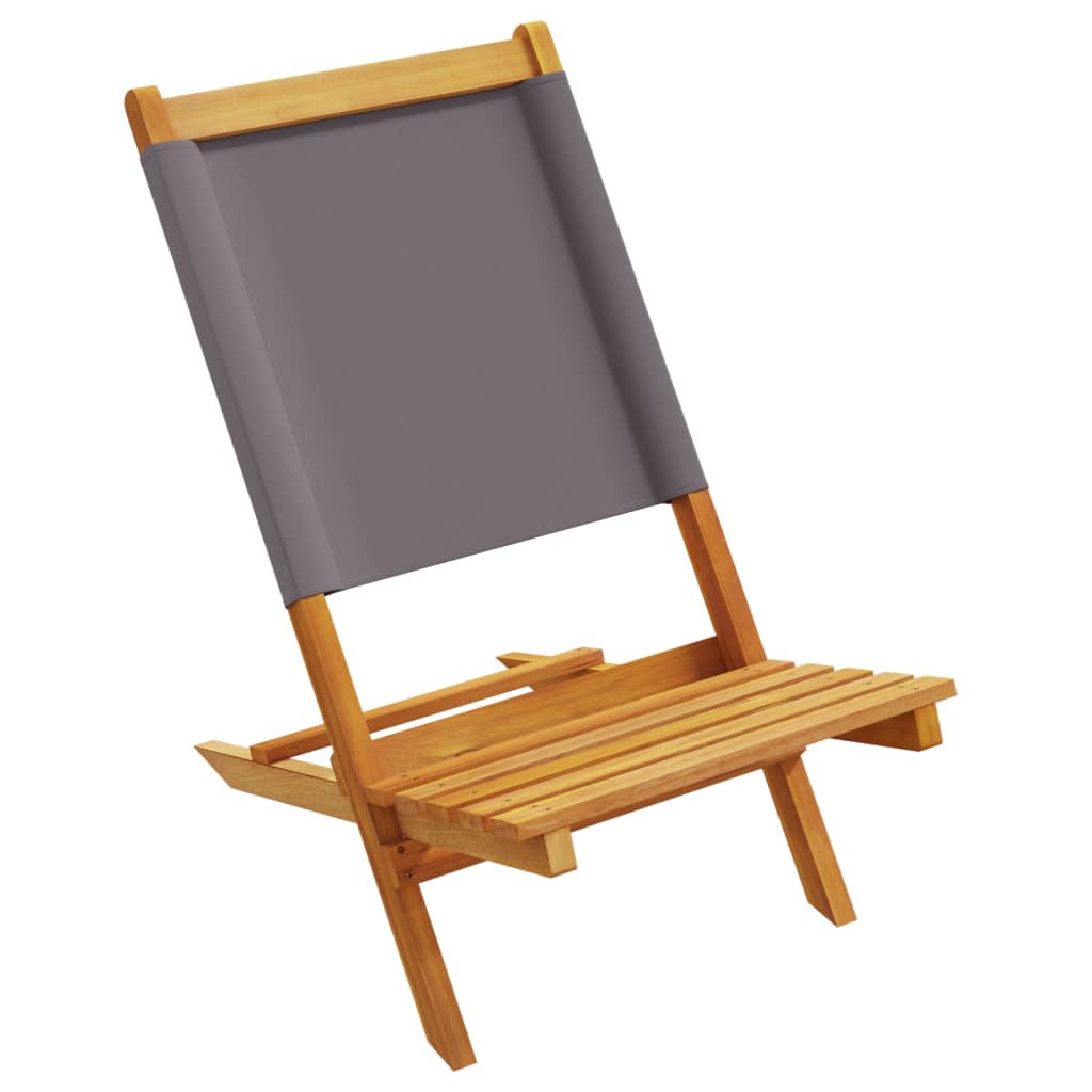 Chaises de jardin pliantes lot de 6 tissu et bois massif