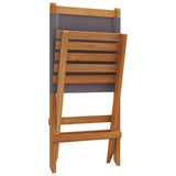 Chaises de jardin pliantes lot de 8 tissu et bois massif