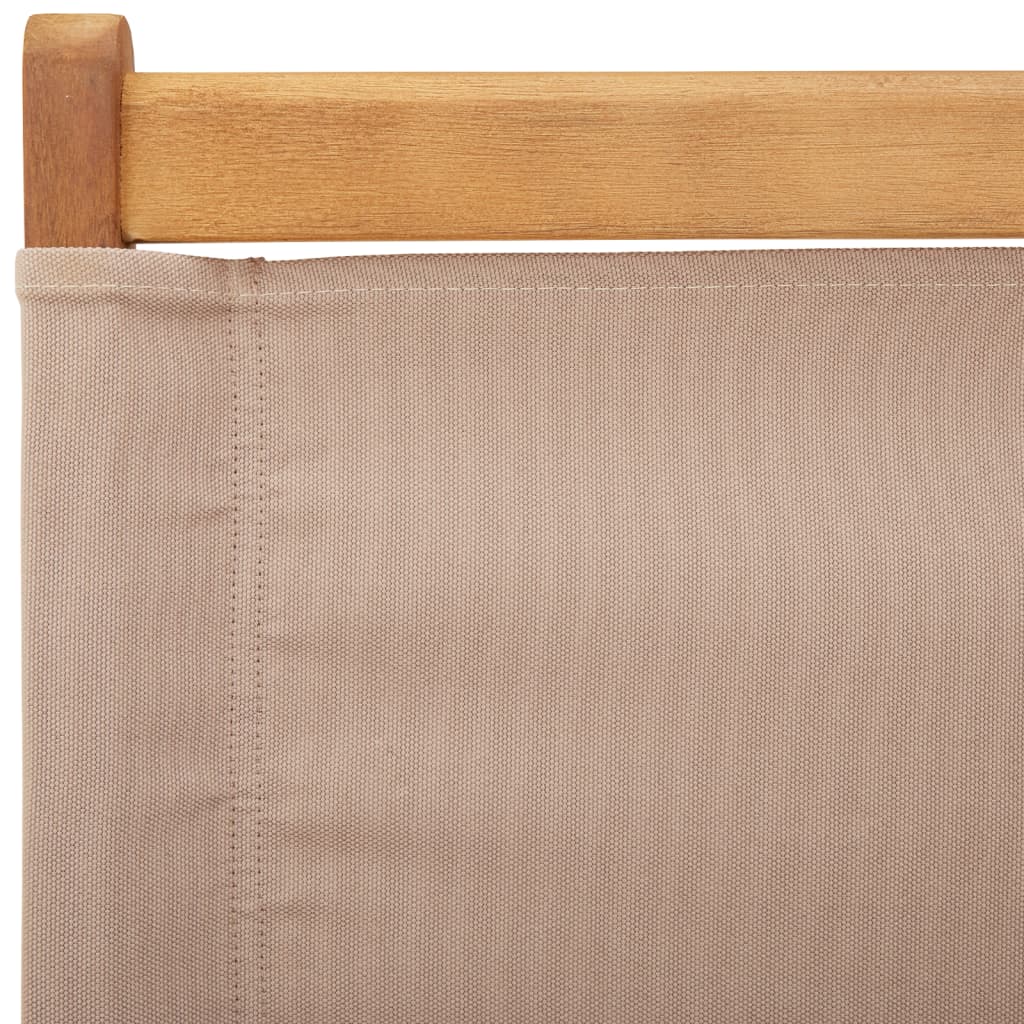 Chaises de jardin pliantes lot de 6 taupe tissu et bois massif