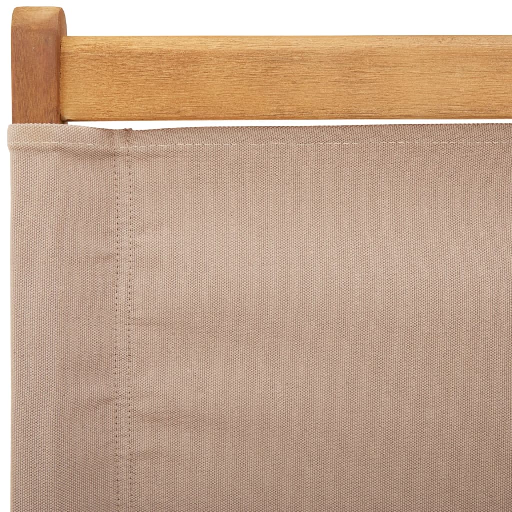 Chaises de jardin pliantes lot de 8 taupe tissu et bois massif