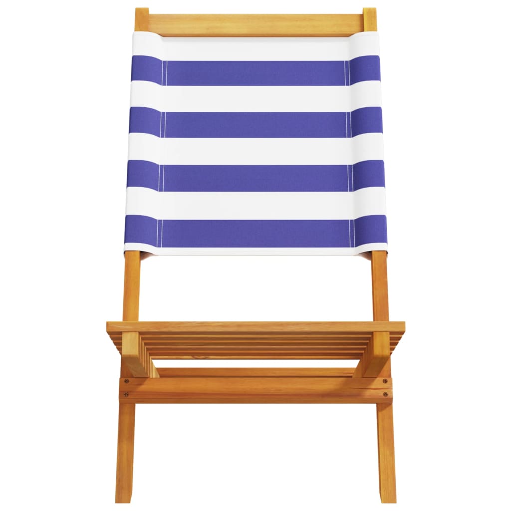 Chaises de jardin pliantes lot de 4 tissu et bois massif