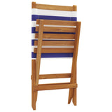 Chaises de jardin pliantes lot de 6 tissu et bois massif