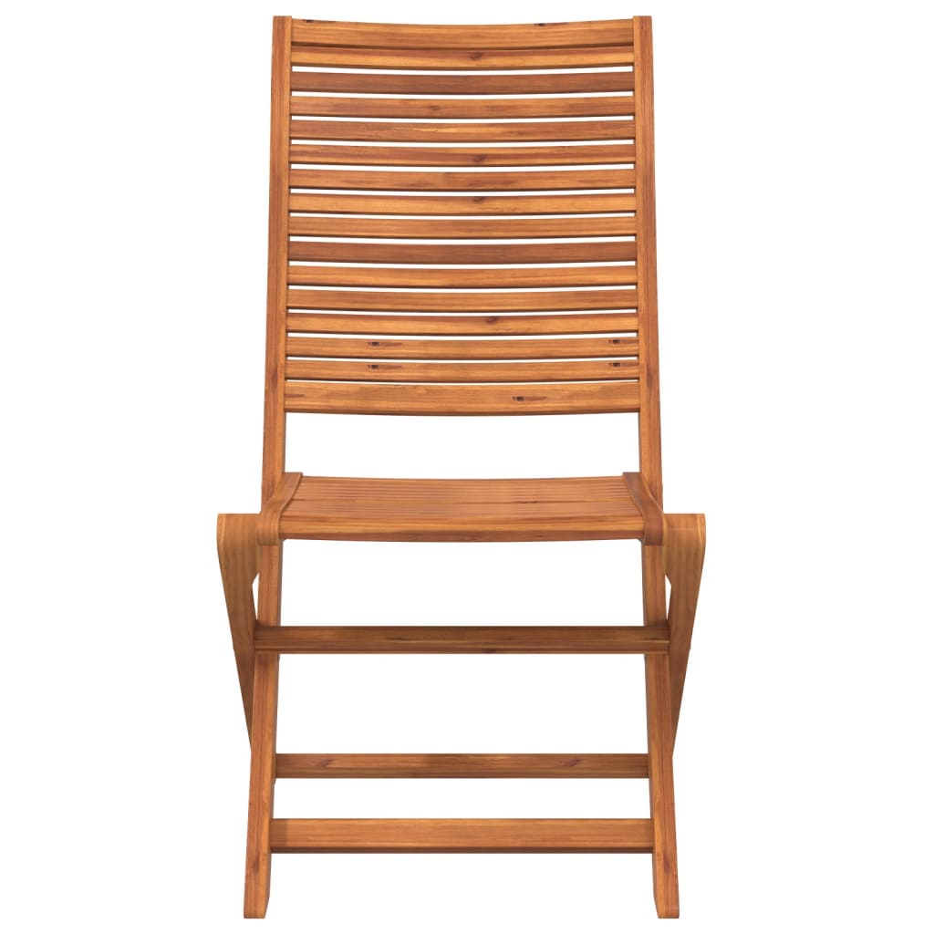 Chaises de jardin pliantes lot de 8 51x66x95 cm bois d'acacia