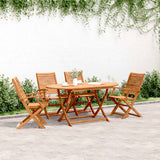 Chaises pliables de jardin lot de 4 bois massif d'acacia