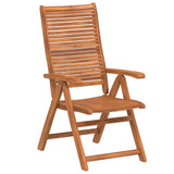 Chaises inclinables de jardin lot de 4 bois massif acacia