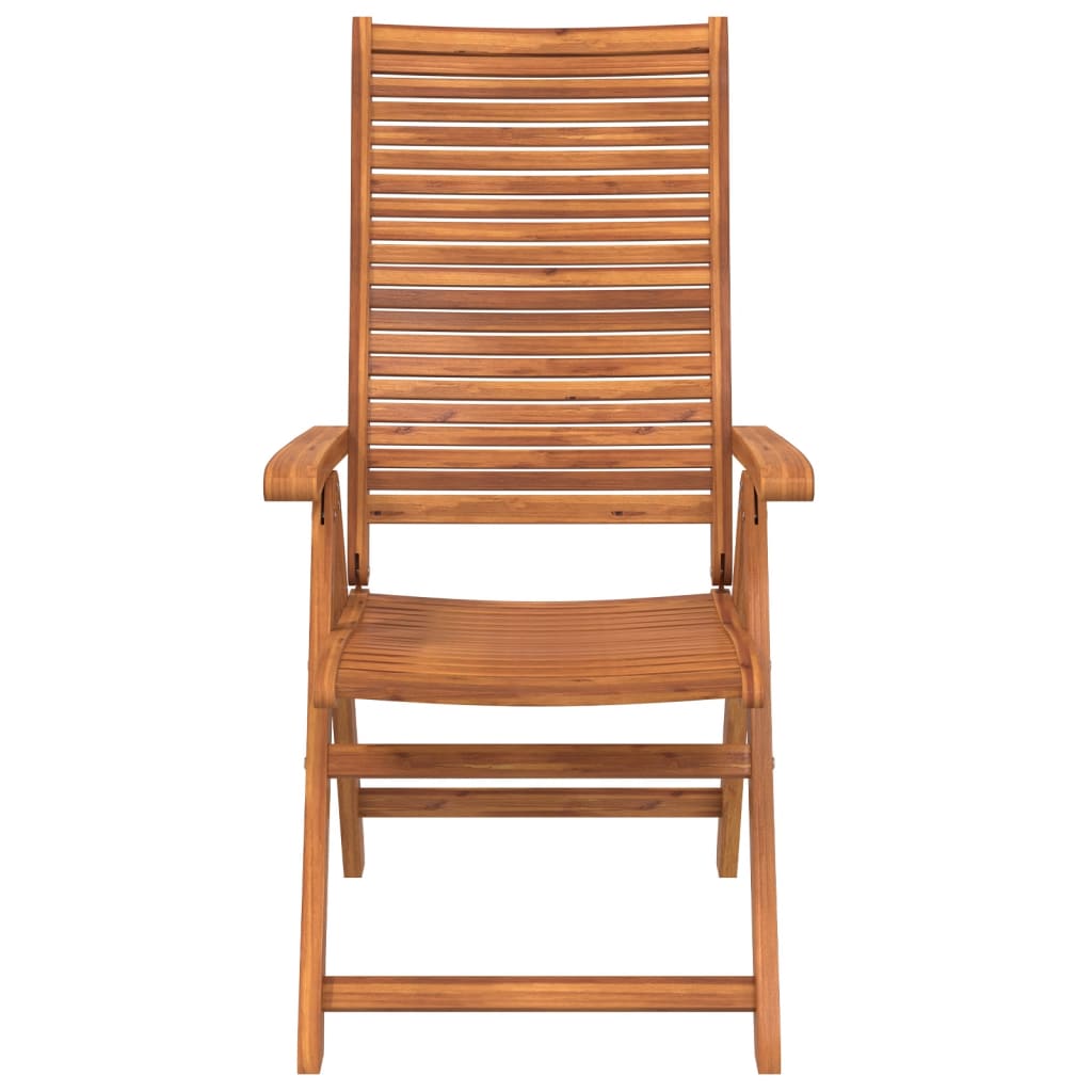 Chaises inclinables de jardin lot de 4 bois massif acacia