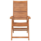 Chaises inclinables de jardin lot de 4 bois massif acacia