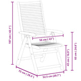 Chaises inclinables de jardin lot de 4 bois massif acacia