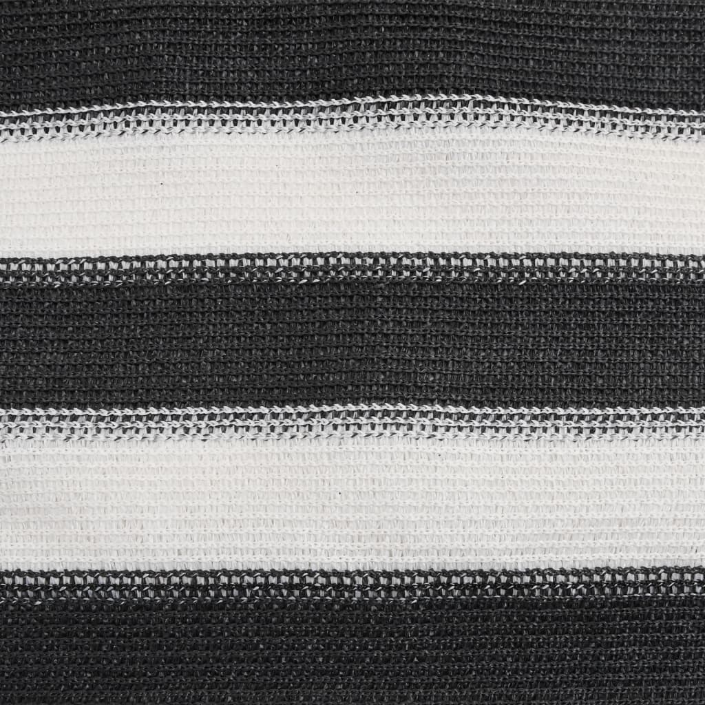 Filet brise-vue anthracite et blanc 1x25 m PEHD 75 g/m²