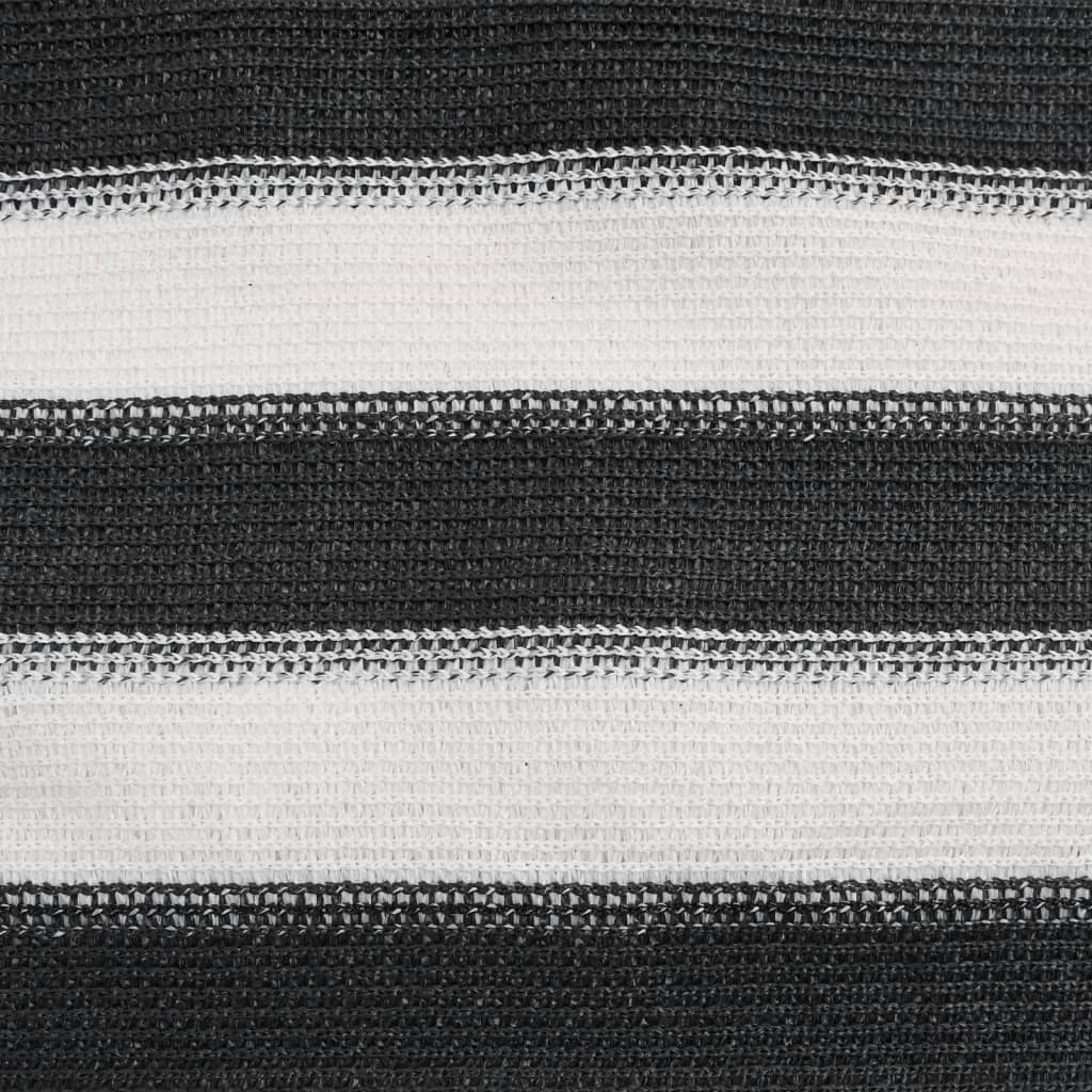 Filet brise-vue anthracite et blanc 1,5x25 m PEHD 75 g/m²