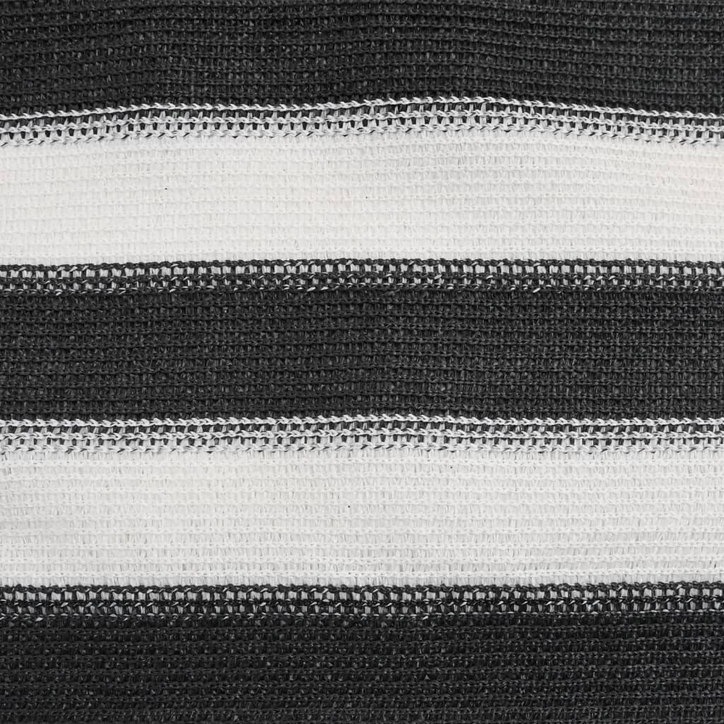 Filet brise-vue anthracite et blanc 1,8x25 m PEHD 75 g/m²