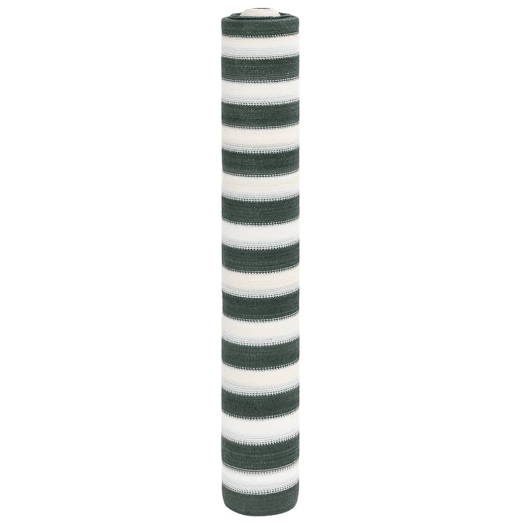 Filet brise-vue vert et blanc 1x25 m PEHD 75 g/m²