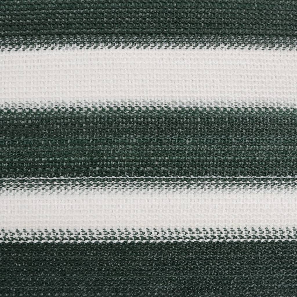 Filet brise-vue vert et blanc 1x25 m PEHD 75 g/m²