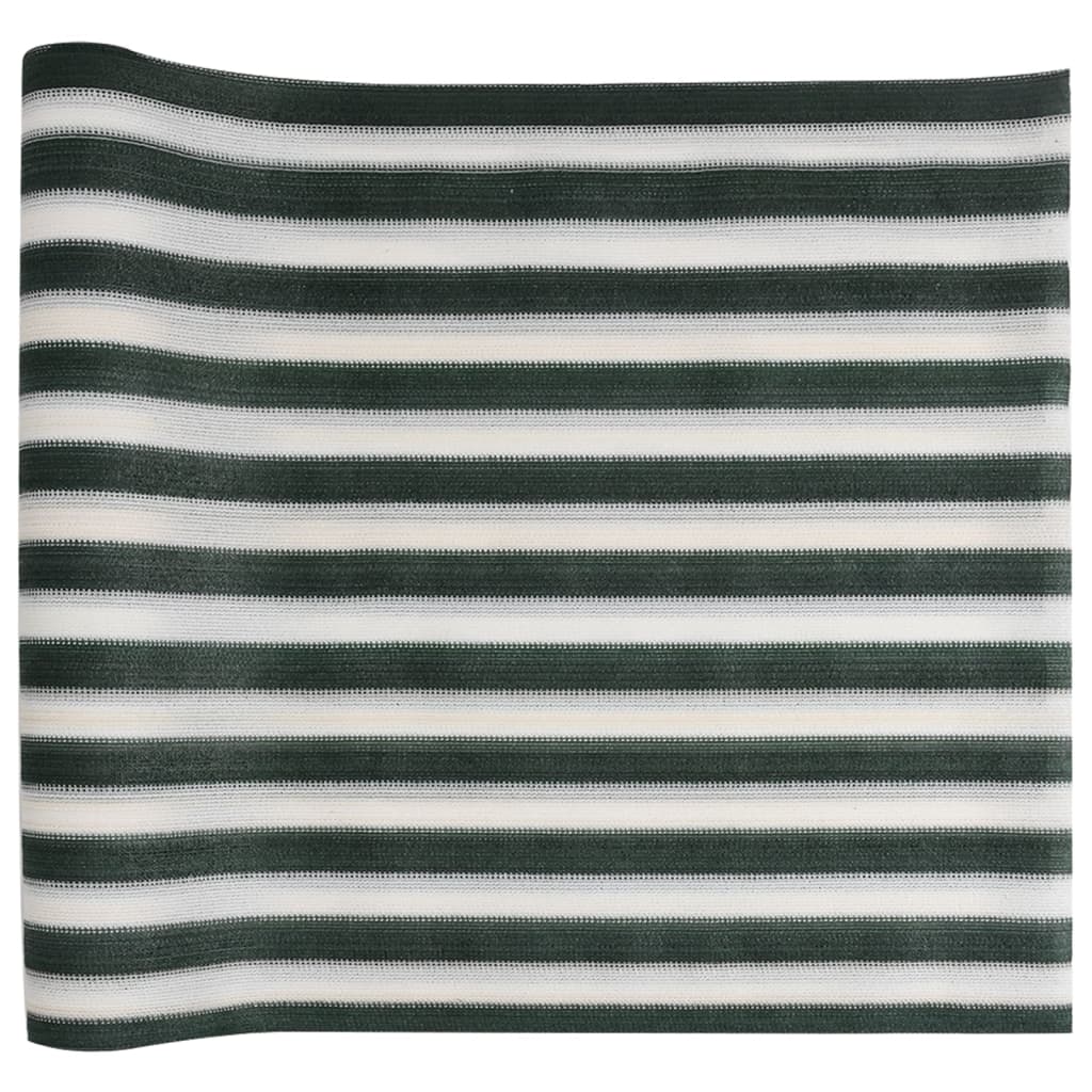 Filet brise-vue vert et blanc 1,2x10 m PEHD 75 g/m²